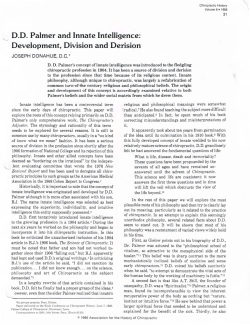 DD Palmer and Innate Intelligence