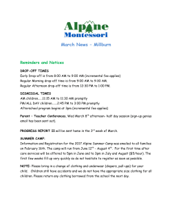 March Newsletter - Alpine Montessori