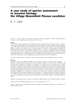 A case study of species assessment in invasion biology: the Village