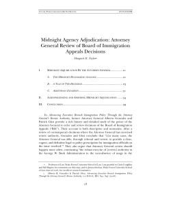 Midnight Agency Adjudication: Attorney General