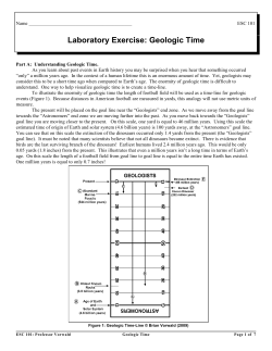 Laboratory Exercise: Geologic Time