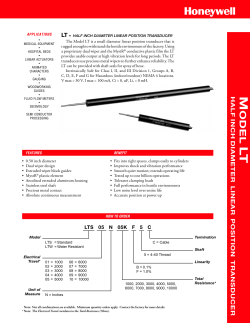 LT half Inch Diameter Linear Position Transducer