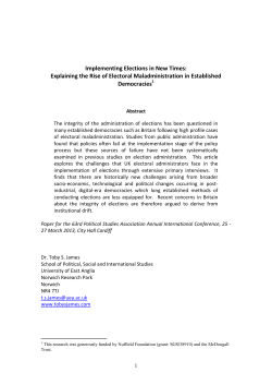 Implementing Democracy - The Political Studies Association