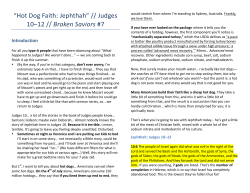 7d - Judges 10-12, Jephthah, Hot Dog Faith