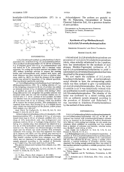 Notes- A Synthesis of 1-p-Methoxybenzyl-1,2,3,4,5,6
