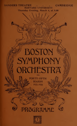 Boston Symphony Orchestra concert programs, Season
