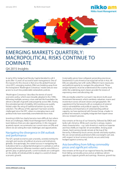 emerging markets quarterly: macropolitical risks continue to dominate