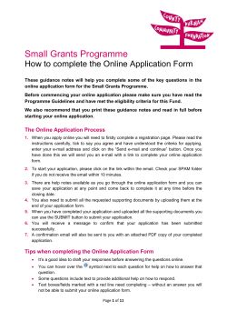 Help with the Online Form - County Durham Community Foundation