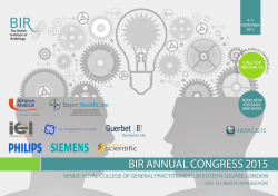 bir annual congress 2015 - British Institute of Radiology