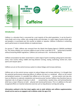 Caffeine Factsheet