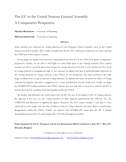 The EU in the United Nations General Assembly A Comparative