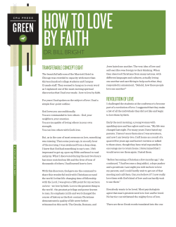How you can love by faith