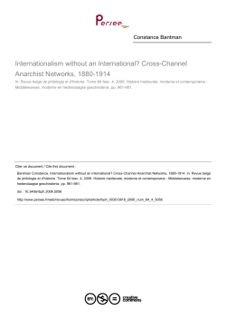 Internationalism without an International? Cross