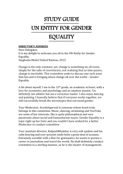 United Nations Entity For Gender Equality Guide