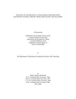 THE ROLE OF TECHNOLOGY IN THE INTERACTIONS BETWEEN