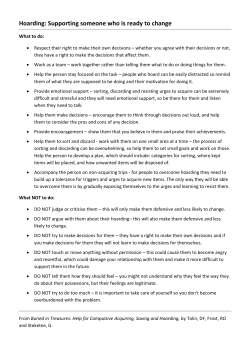 Supporting someone who hoards