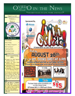 August 25, 2016 - City of Oviedo
