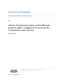 Abuses of dominant position and intellectual