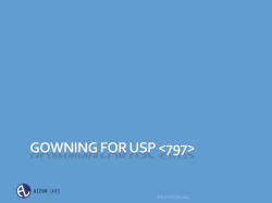Gowning for USP