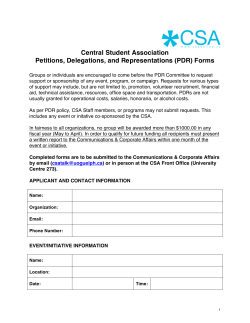 (PDR) Forms - Central Student Association