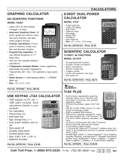 CALCULATORS USB KEYPAD +TAX CALCULATOR SCIENTIFIC