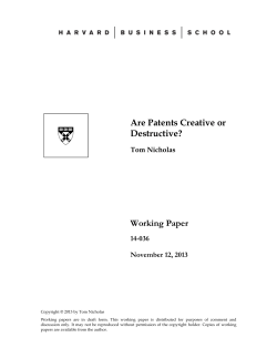 Are Patents Creative or Destructive?