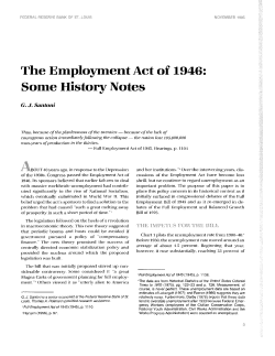 The Employment Act of 1946: Some History Notes