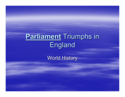 Parliament Triumphs in England