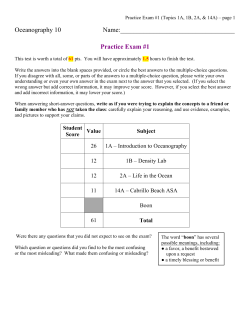 Practice Exam #1 - El Camino College