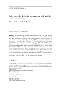 Order-preserving derivative approximation with periodic radial basis