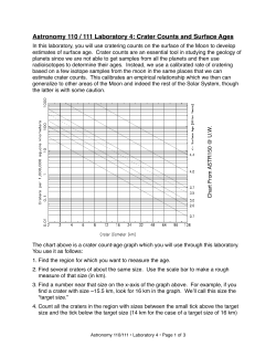 Astronomy 110 / 111 Laboratory 4: Crater Counts and Surface Ages