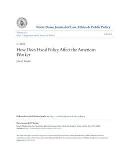 How Does Fiscal Policy Affect the American Worker