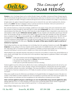Concept of Foliar Feeding
