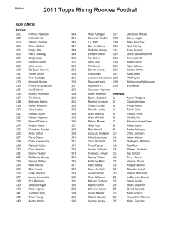 2011 Topps Rising Rookies Football