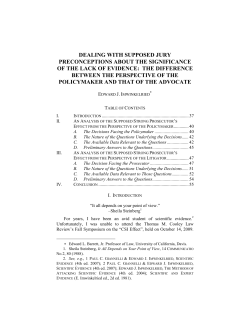 Dealing With Supposed Jury Preconceptions About The