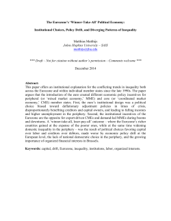 The Eurozone`s `Winner-Take-All` Political Economy