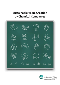 Sustainable Value Creation by Chemical Companies