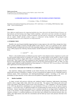 Landslide rainfall triggers in the Spanish Eastern Pyrenees
