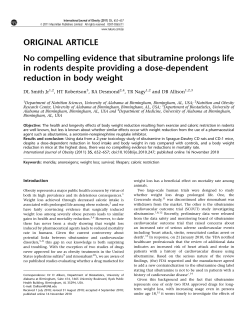 No compelling evidence that sibutramine prolongs life in