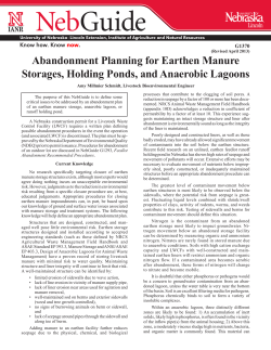 Abandonment Planning for Earthen Manure Storages, Holding