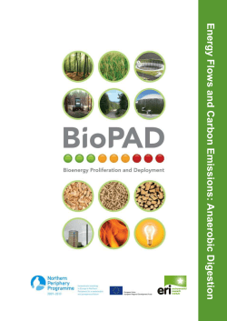 BioPAD Carbon Story for Anaerobic Digestion October 2014