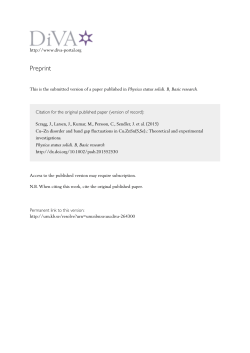 Cu&ndash;Zn disorder and band gap ﬂuctuations in Cu2ZnSn (S, Se) 4