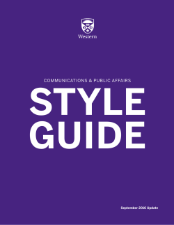 Communications Styleguide ()