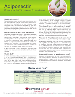 Adiponectin - Cleveland Heart Lab