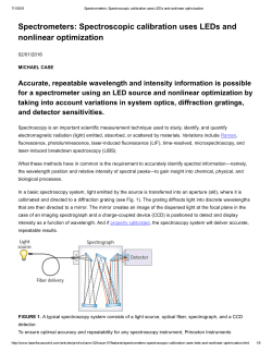 Spectroscopic calibration uses LEDs and nonlinear optimization