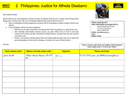 Alfreda Disabarro - Amnesty International Canada