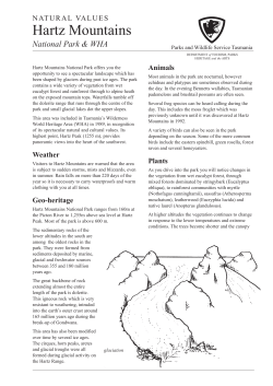 Hartz Mountains - Tasmania Parks and Wildlife Service