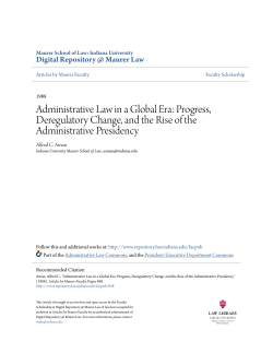 Administrative Law in a Global Era
