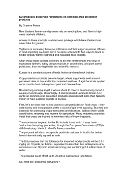 EU proposes draconian restrictions on common crop