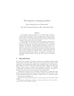 The bipartite rationing problem - CS